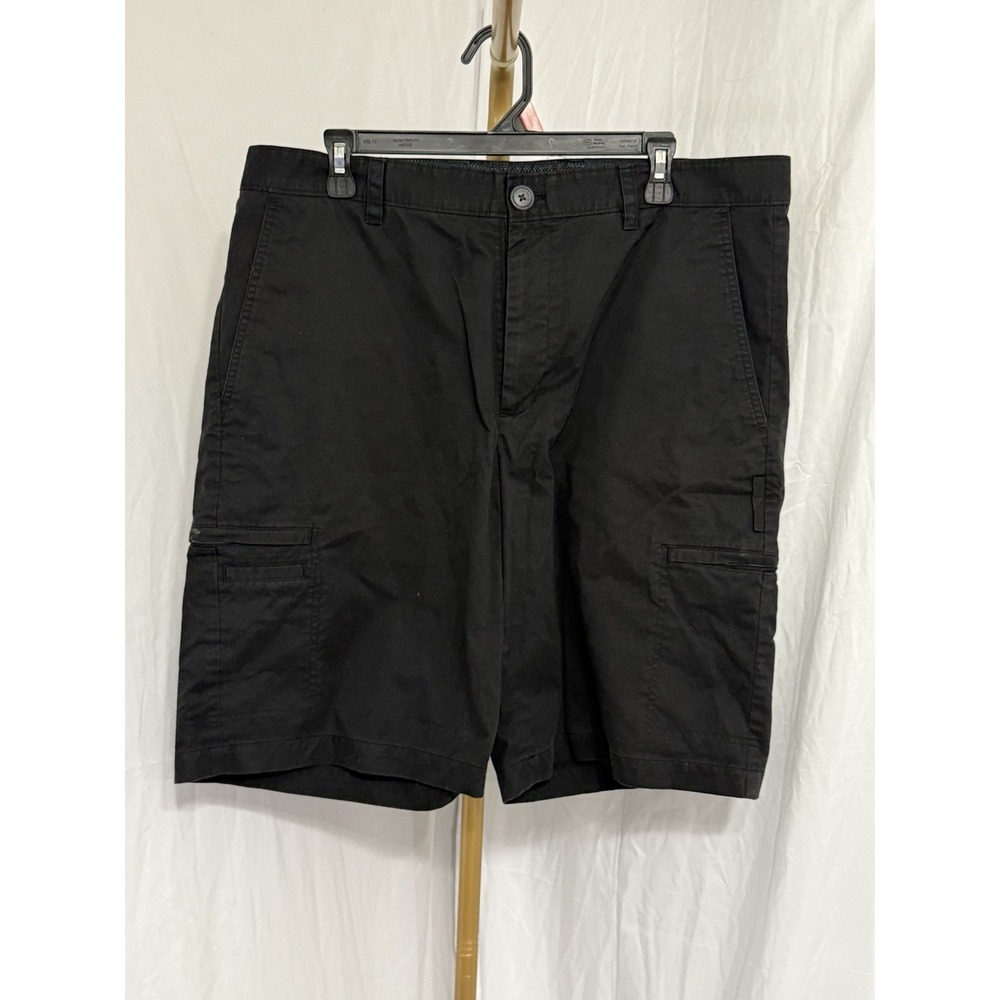 Greg Norman Tasso Elba Cargo Shorts Waist Gripper Golf Wear Men 36 Black Casual